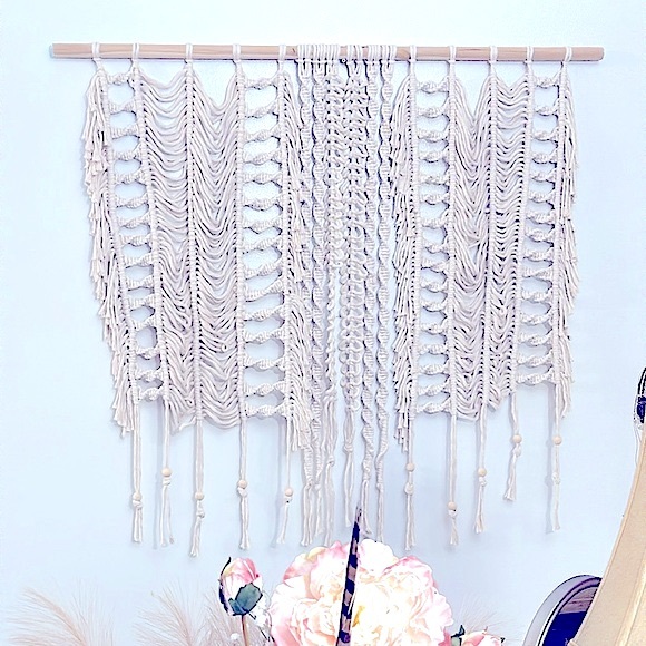 Soul Embellishments Bohemian Style HomeDecor Handwoven Macramé Tapestry Wall Art - Picture 3 of 16